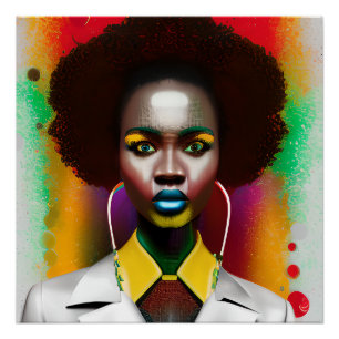Póster Mês da História Negra Melanin Mulheres Negras Magi
