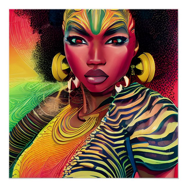 Póster Mês da História Negra Melanin Mulheres Negras Magi (Frente)