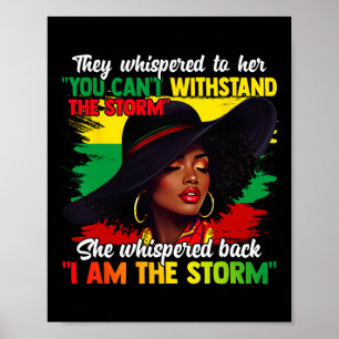 Poster Mês da História Negra Menina Africana Mulher Afro 