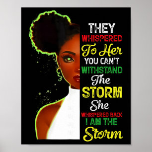 Poster Mês da História Negra Menina Africana Mulher Afro 