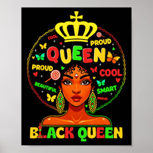 Poster Mês da História Negra Rainha Negra Afro Melanina M