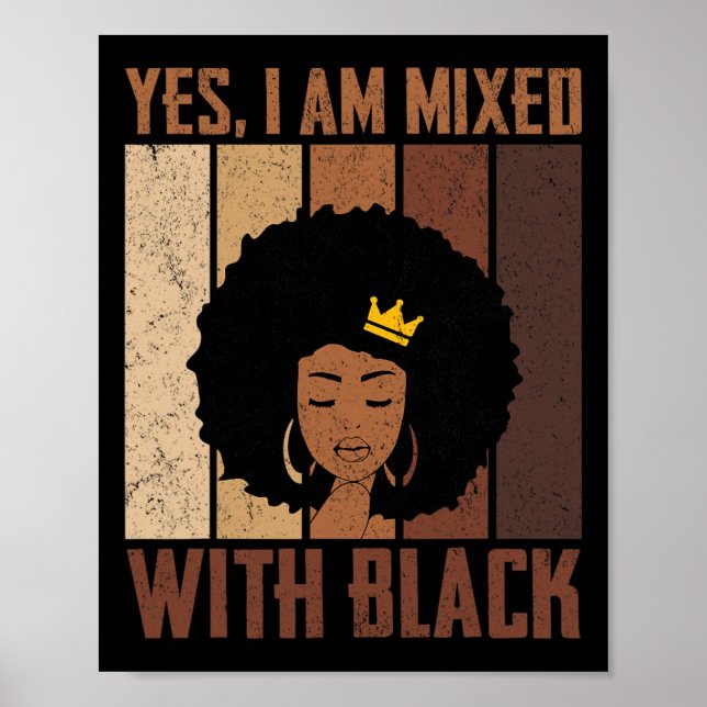 Poster Mês da História Negra Sim estou misturado com a Áf (Frente)