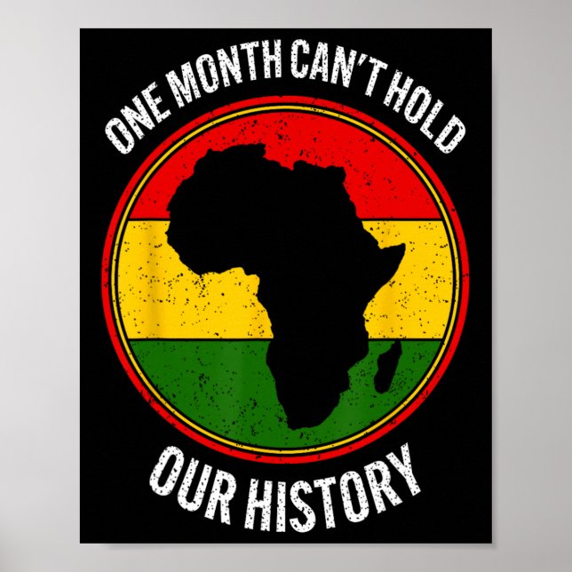 Poster Mês da História Negra Um Mês Não Pode Conter Nossa (Frente)