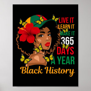 Poster Mês da História Negra Viva-o Aprenda Faça-o 365 D
