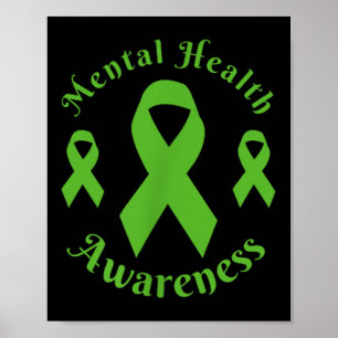 Poster Mês da Saúde Mental Vestimos Saúde Mental Verde