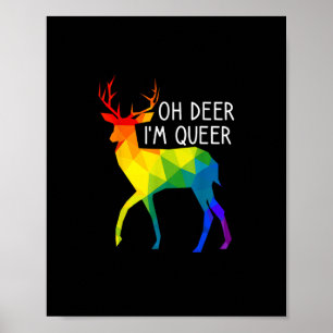 Poster Mês de Celebração do Orgulho LGBTQ Veado Queer