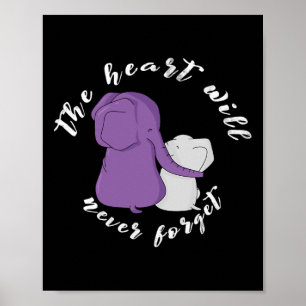 Poster Mês de Conscientização I Fim Laço Roxo Elefante 1