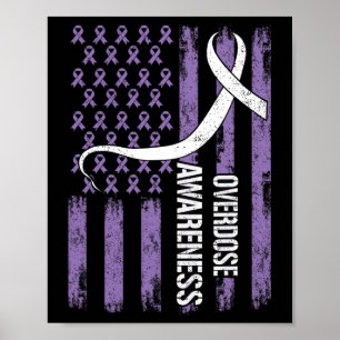 Poster Mês de Conscientização sobre Overdose Bandeira Rox