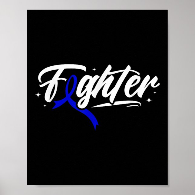 Poster Mês de Sensibilização do Friso Azul de Combate ao  (Frente)