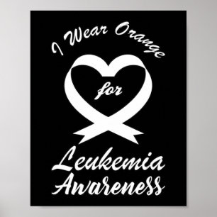 Poster mês de sensibilização para a leucemia Orange Ribbo