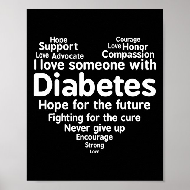 Poster Mês de Suporte à Consciência da Diabetes (Frente)