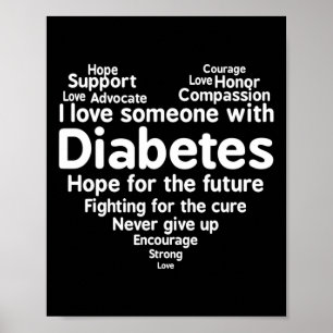 Poster Mês de Suporte à Consciência da Diabetes