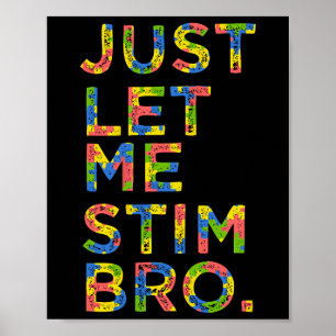 Poster Mês Divertido de Conscientização do Autismo Basta