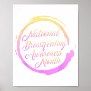 Poster Mês Nacional de Conscientização sobre Amamentação 