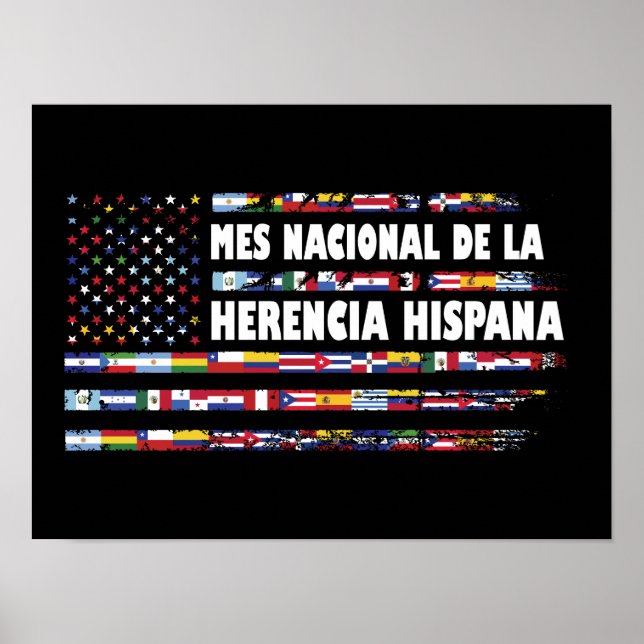 Poster Mes Nacional De La Herencia Hispania (Frente)