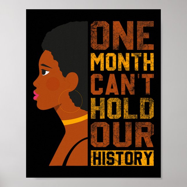 Poster Mês não pode manter nossa história negra América (Frente)