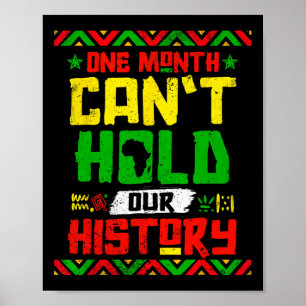 Poster Mês não pode manter nossa história, negro e negro 