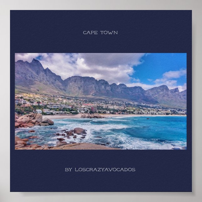 Póster Mesa da Cidade do Cabo Mountain Beach Ocean View P (Frente)