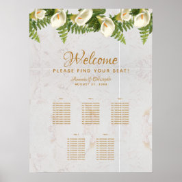 Poster Mesa de 5 lugares Gráfico de assentos Copos-de-lei