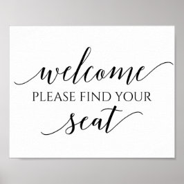 Poster Mesa de Assento de Casamento Pequeno Sinal de Gráf