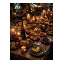 Mesa de Banquete de Vinho Tinto Ornamentada