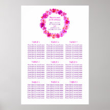 Mesa de Casamento Rosa Planner 1-9 mesas