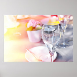 Póster Mesa de casamento sob o sol