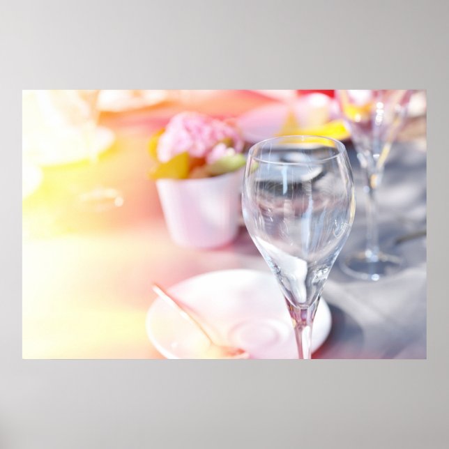 Póster Mesa de casamento sob o sol (Frente)