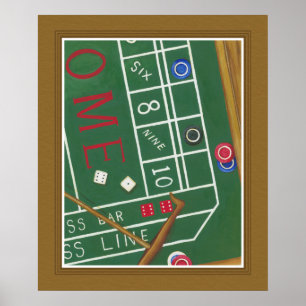 Póster Mesa de casino com calça e dispositivo