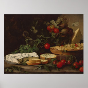 Poster Mesa de comida de fazenda - pintura de vida estáti