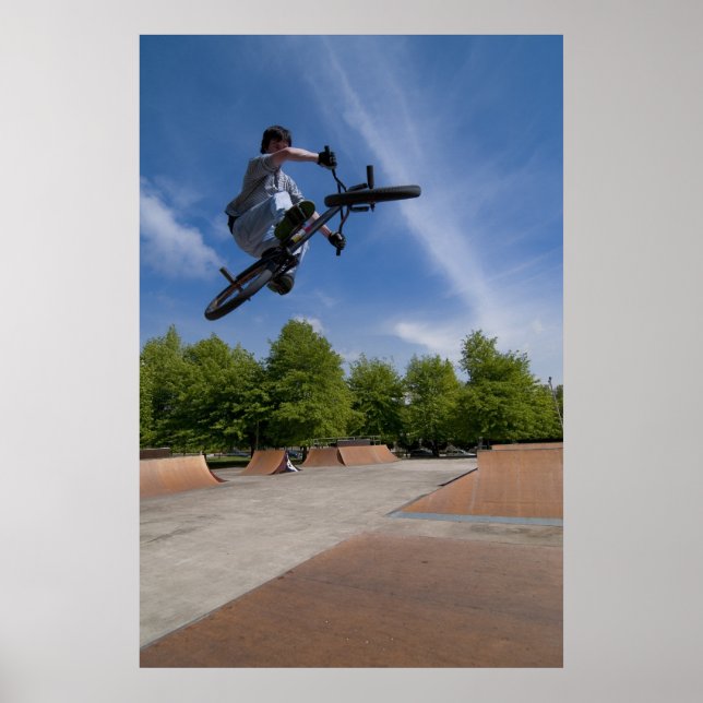 Poster Mesa de dublê BMX (Frente)