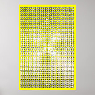 Póster Mesa de Multiplicação Radial de Cor Personalizada