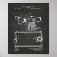 Mesa de piscina 1892 Quadro de arte patenteado
