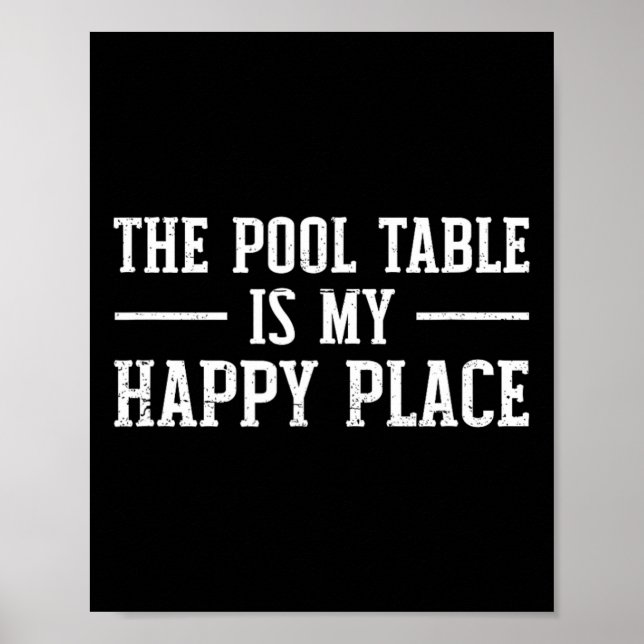 Poster Mesa de piscina - Jogador de Bilhar (Frente)
