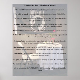 Poster Mesa de POW/MIA