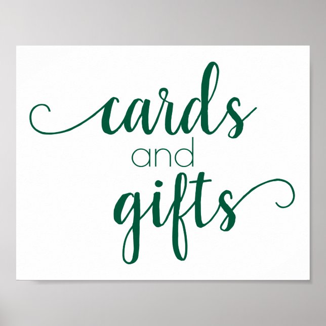 Poster Mesa de presentes simples | Hunter Green - Evento  (Frente)