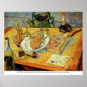 Póster Mesa de projecto, tubulação e cebolas - Vincent