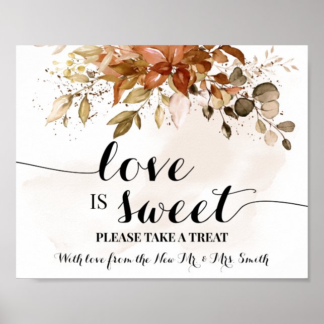 Poster Mesa de Sobremesa Doce de Amor Chuva de Outono Cas (Frente)