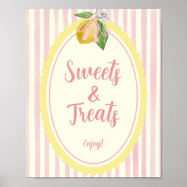 Poster Mesa de Sobremesas de Limão Freshly Sweets & Treat