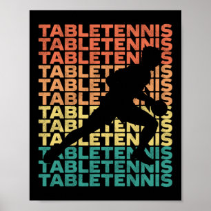 Poster Mesa de Tênis de Tênis de pino Mesa de pino - Vint