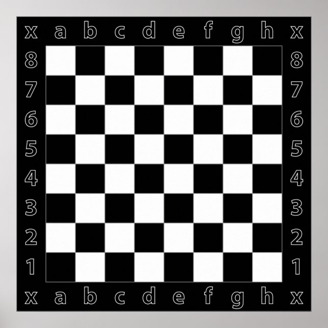Póster mesa de xadrez gigantesca (Frente)
