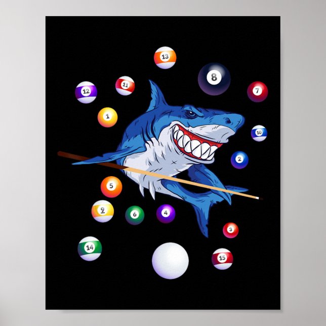 Poster Mesa do Billiard Shark Billiard Player (Frente)