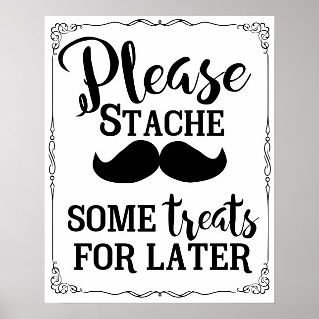 Póster mesa doce doce doce doce bar sinal preto de casame (Frente)