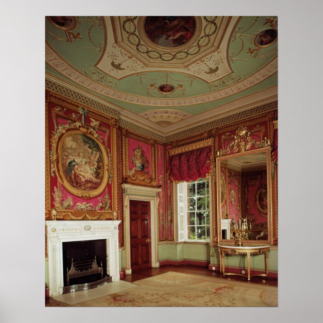 Póster Mesa lateral, copo de píer e lareira de Adam (Frente)