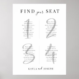 Poster Mesa Moderna 4 Gráfico De Assentos Para Conselho D