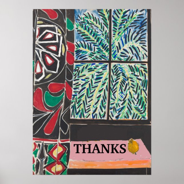 Poster Mesa Sob Janela, após Matisse (Frente)