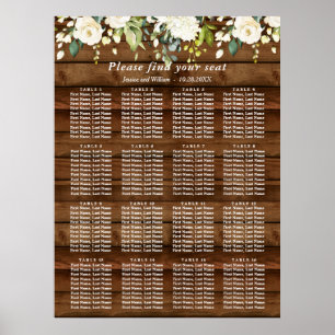 Poster Mesas 16 GRÁFICO DE CASA DE CASAMENTO