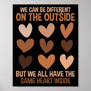 Poster Mesmo Coração Dentro Diversidade Amor Unidade Hist