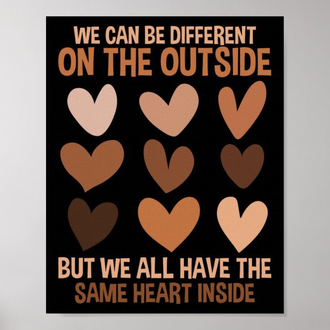 Poster Mesmo Coração Dentro Diversidade Amor Unidade Hist (Frente)