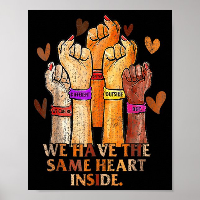 Poster Mesmo Coração Mês da História Negra Blm Melanina O (Frente)